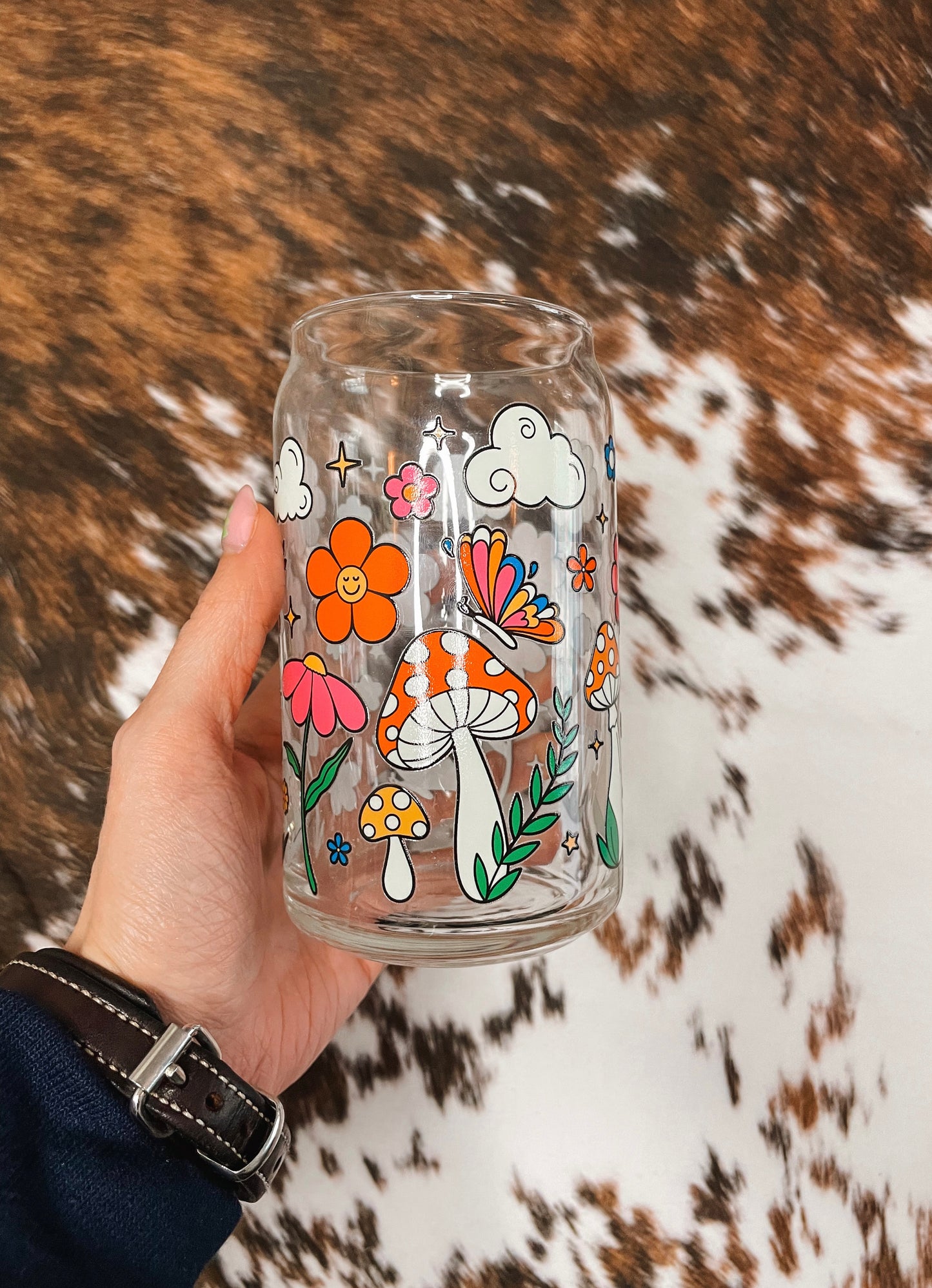 Groovy Garden Glass Cup