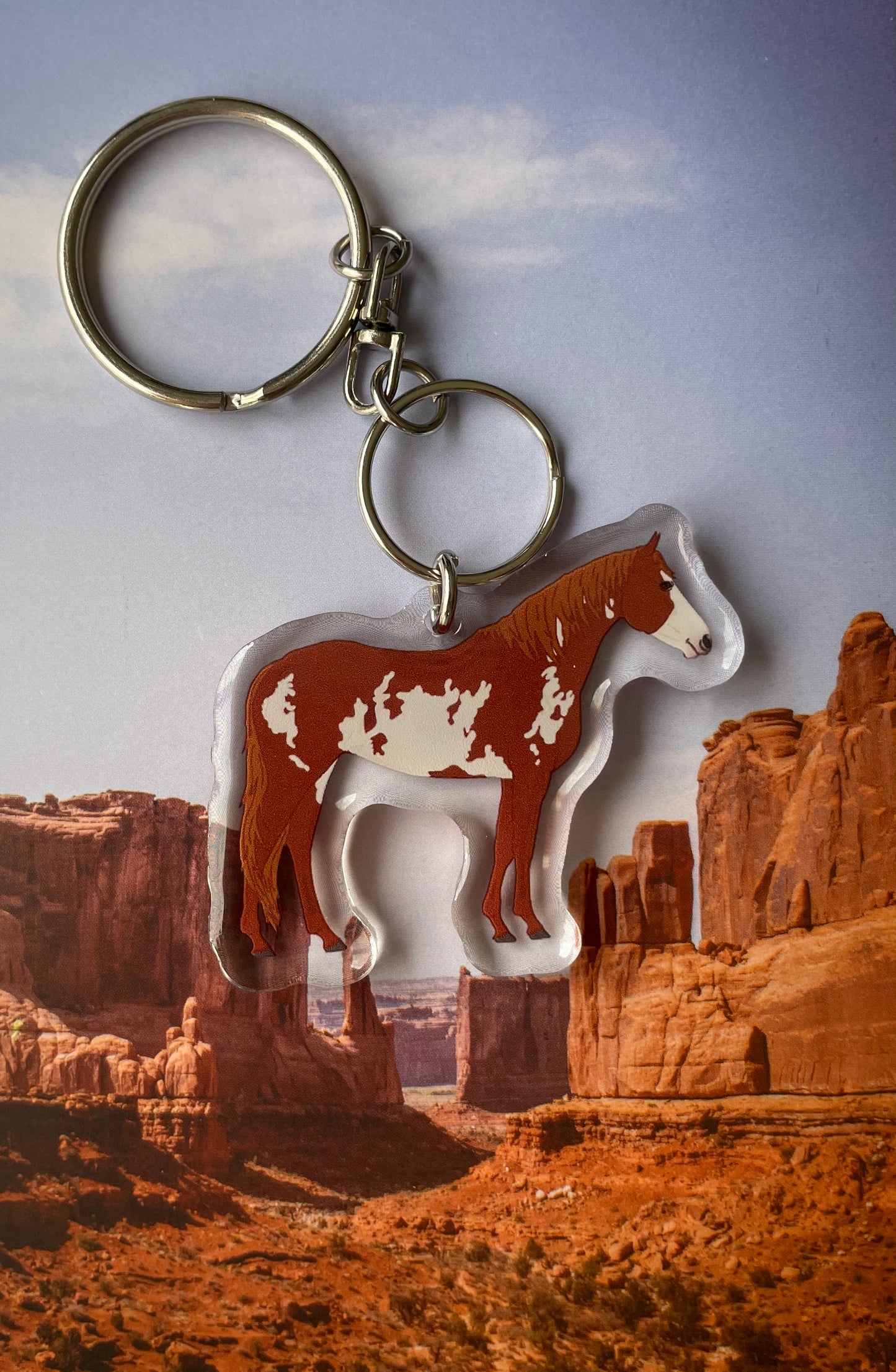 “Chestnut Frame Overo” keychain