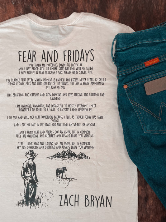 Fear and Fridays Poem tee