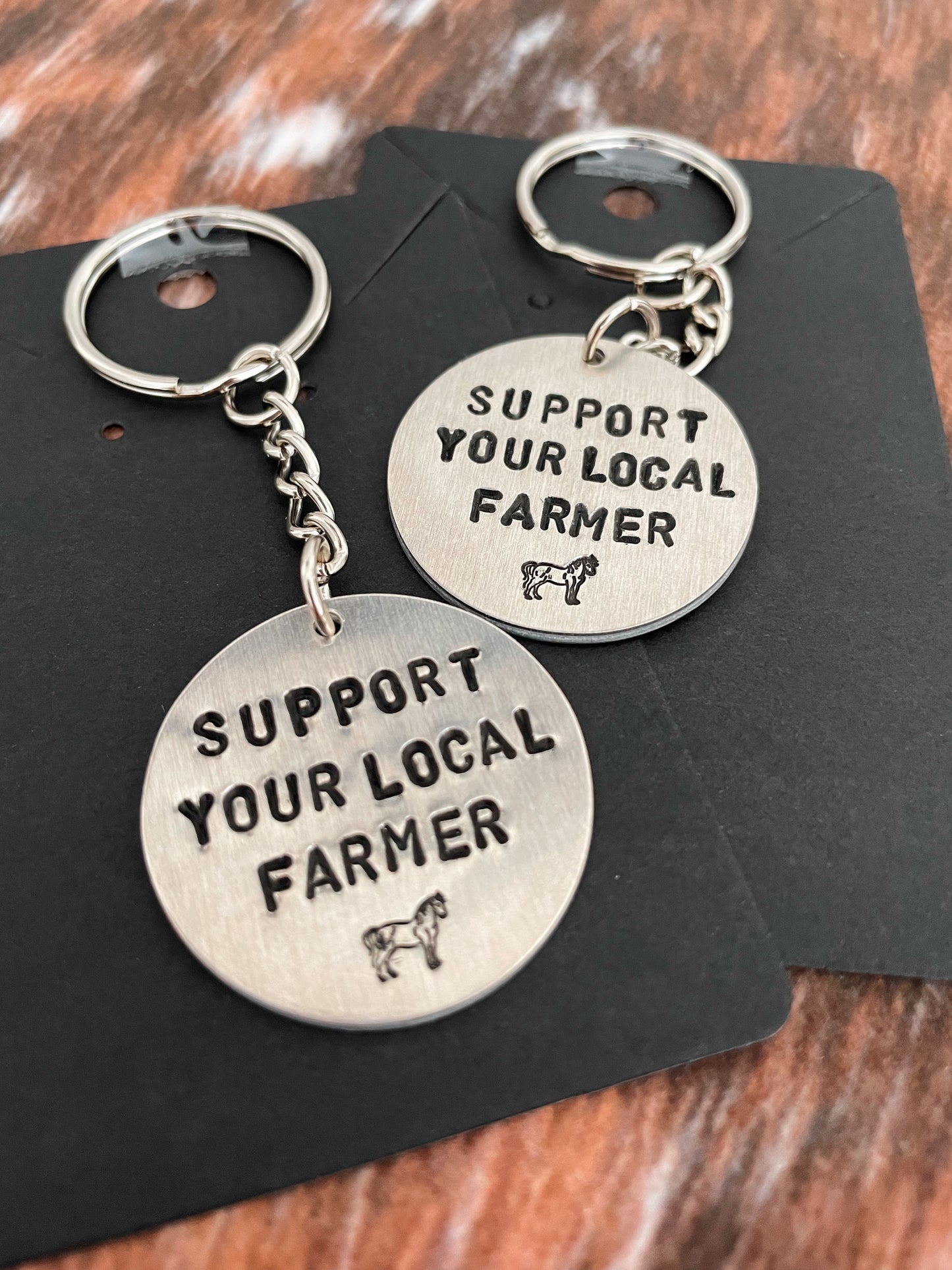 Support Your Local Farmer Keychain