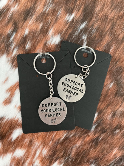 Support Your Local Farmer Keychain