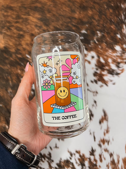 Trendy Retro Card Glass Cup